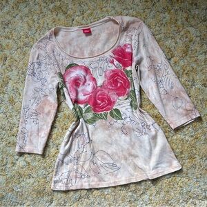 Y2K Roses Fairy Top